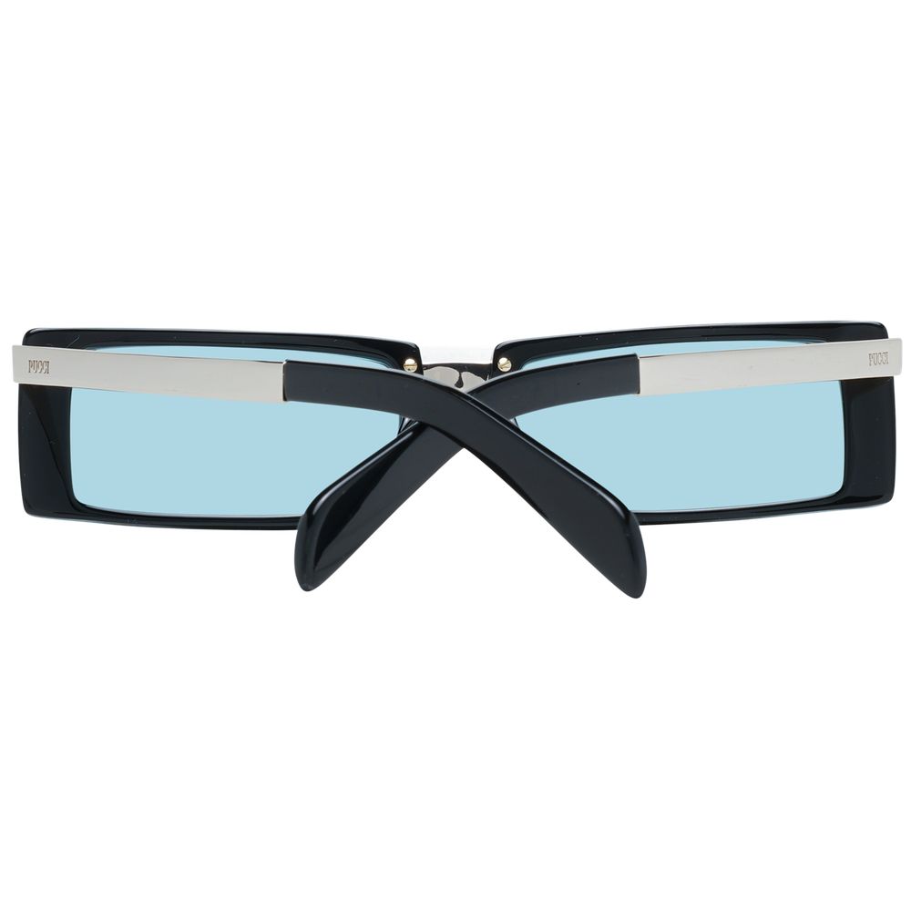 Emilio Pucci Black Women Sunglasses with Turquoise Accent
