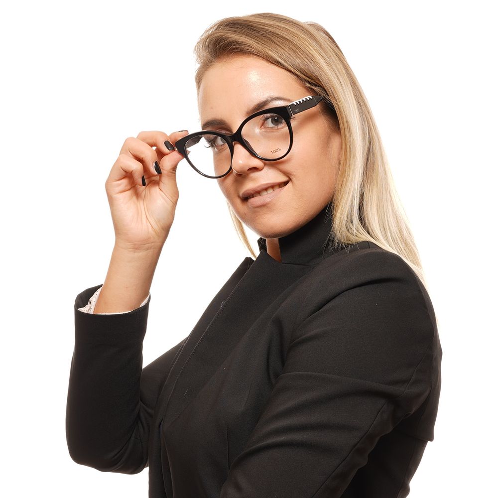 Tod's Women’s Optical Frames – Black Round Full-Rim, 55mm