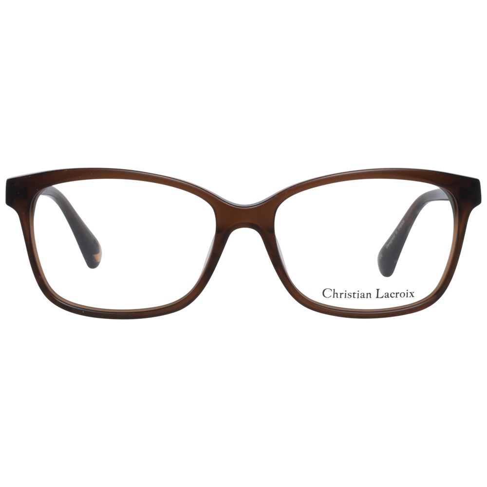 Christian Lacroix Women’s Optical Frames – Brown Trapezium, 53mm