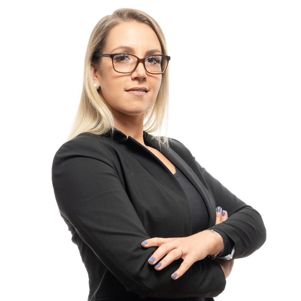 Christian Lacroix Women’s Optical Frames – Brown Trapezium, 53mm