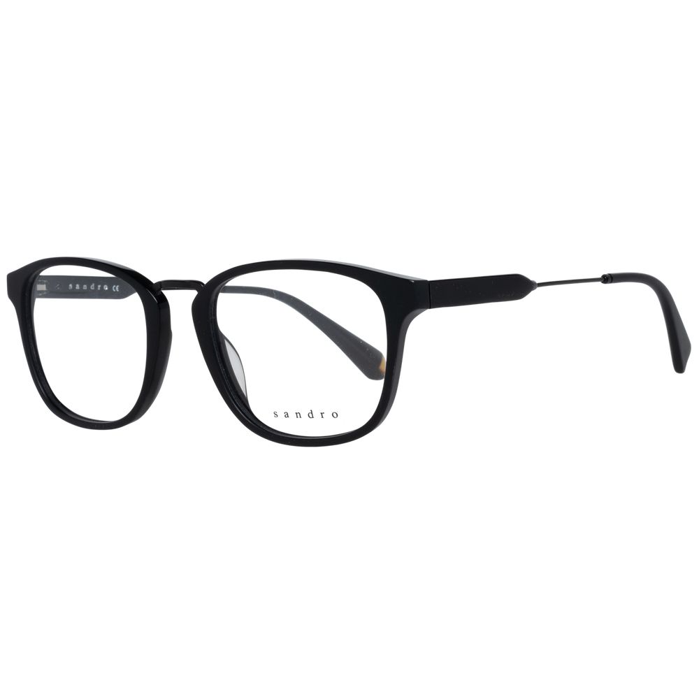 Sandro Men's Optical Frames – Black Rectangle Design, 51mm