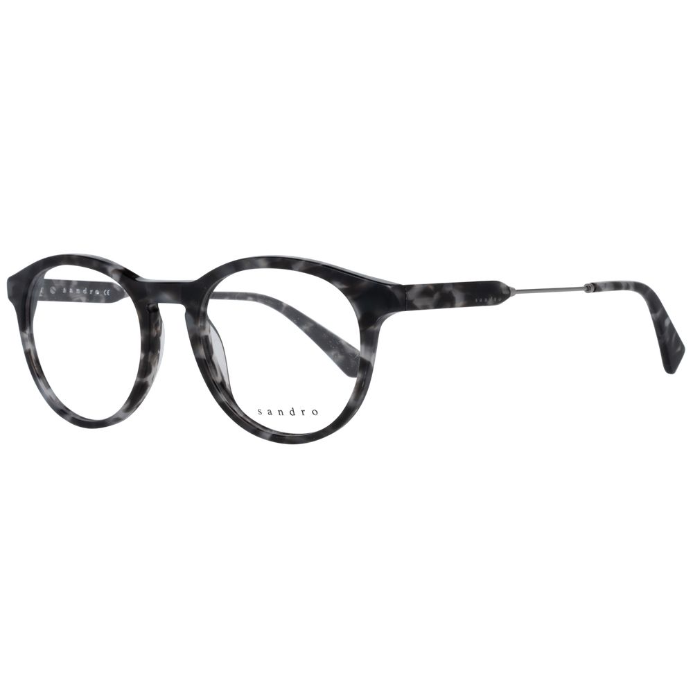 Sandro Gray Men’s Optical Frames – Round Full-Rim, 50mm