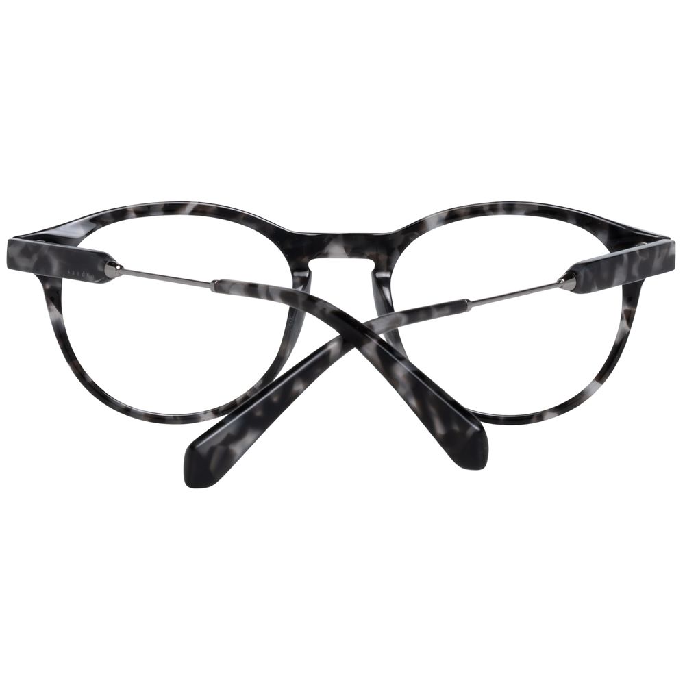 Sandro Gray Men’s Optical Frames – Round Full-Rim, 50mm
