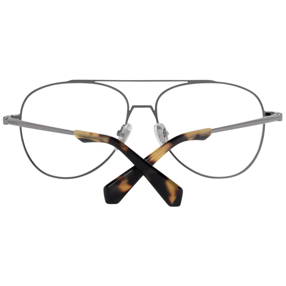 Sandro Gray Men’s Optical Frames – Gunmetal Aviator Style, 55mm