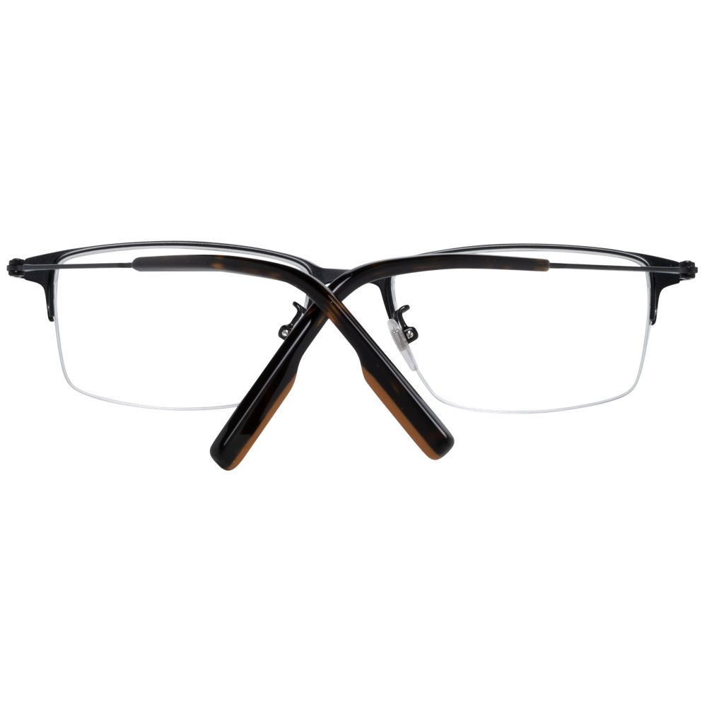 Ermenegildo Zegna Men’s Optical Frames – Black Half-Rim, 55mm