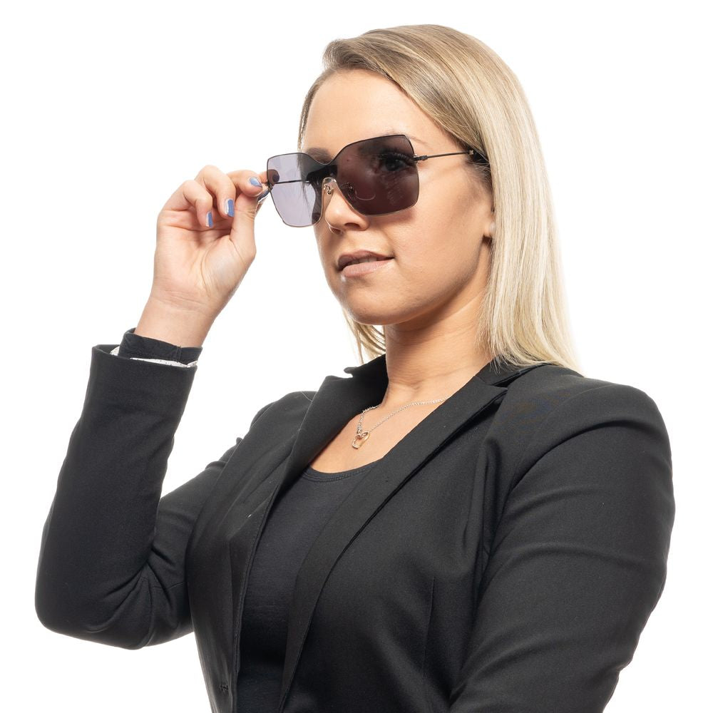 Carolina Herrera Black Women's Mono Lens Sunglasses with Grey Lenses