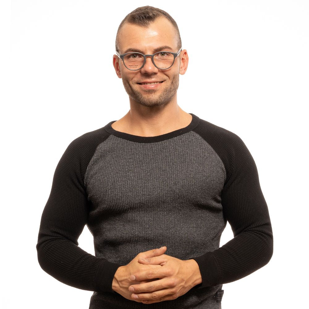 Police Gray Men’s Optical Frames – Round Full-Rim Design