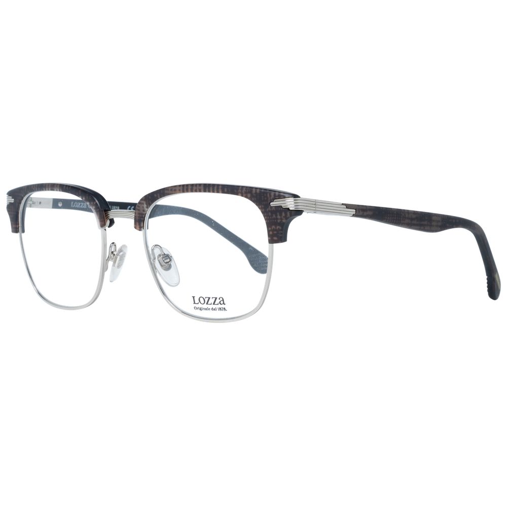 Lozza Brown Unisex Optical Frames – Trapezium Full-Rim Design