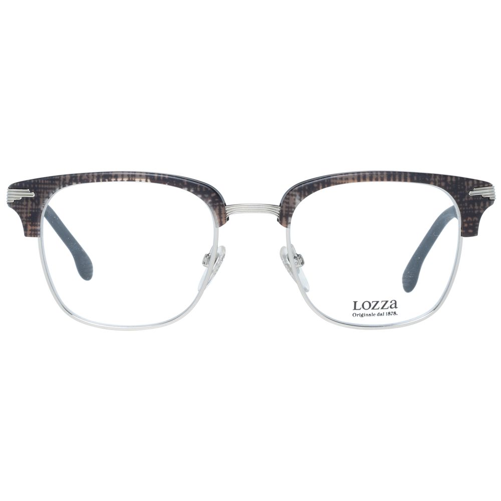 Lozza Brown Unisex Optical Frames – Trapezium Full-Rim Design