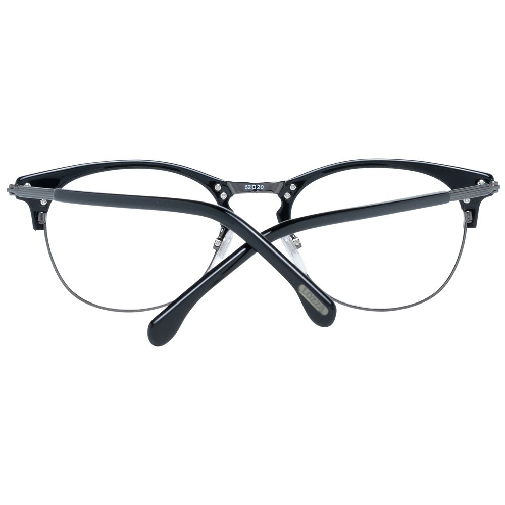 Lozza Unisex Black Optical Frames – Round Full-Rim Design