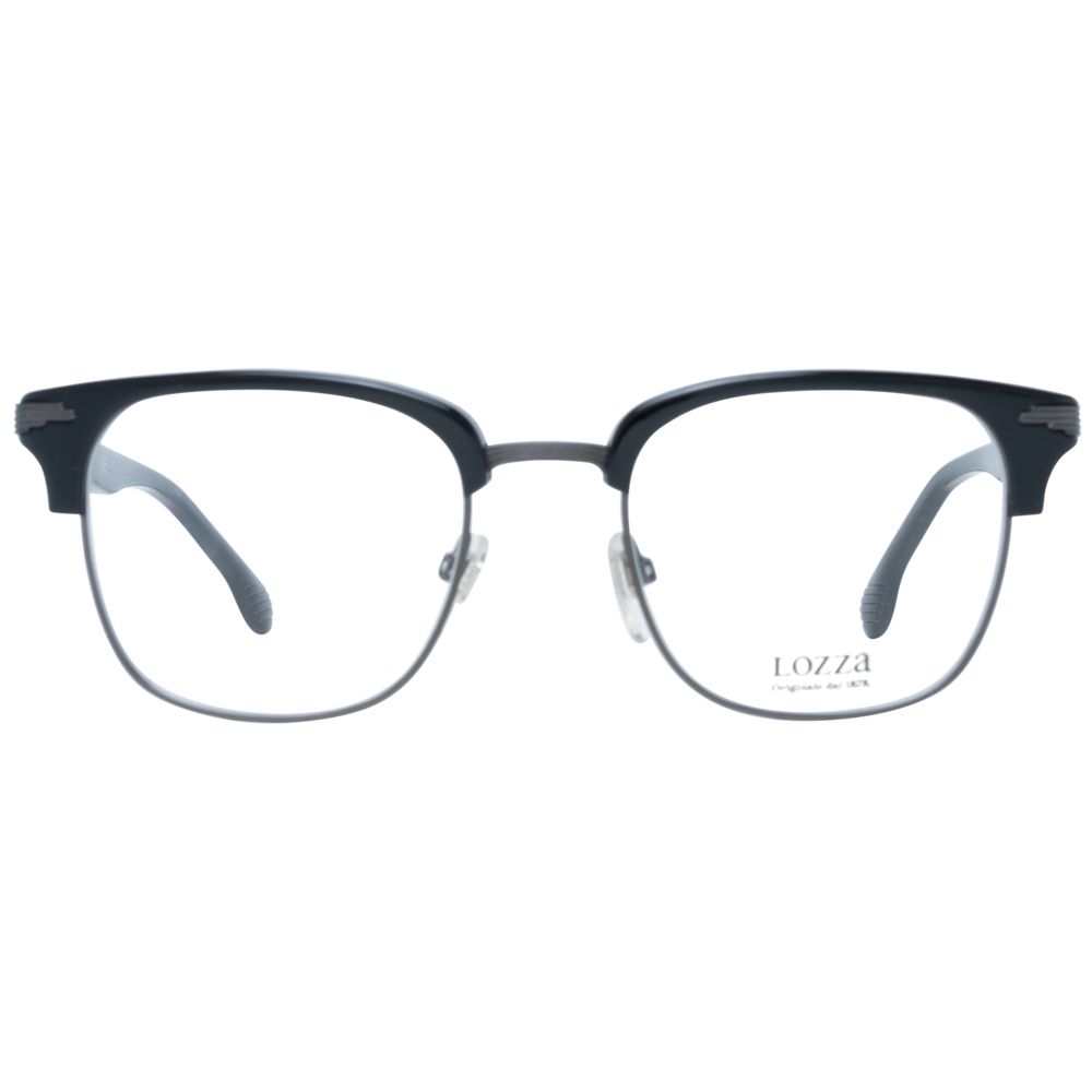 Lozza Black Unisex Optical Frames – Square Full-Rim, 50mm