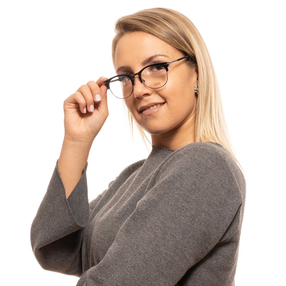 Lozza Unisex Black Optical Frames – Round Full-Rim Design