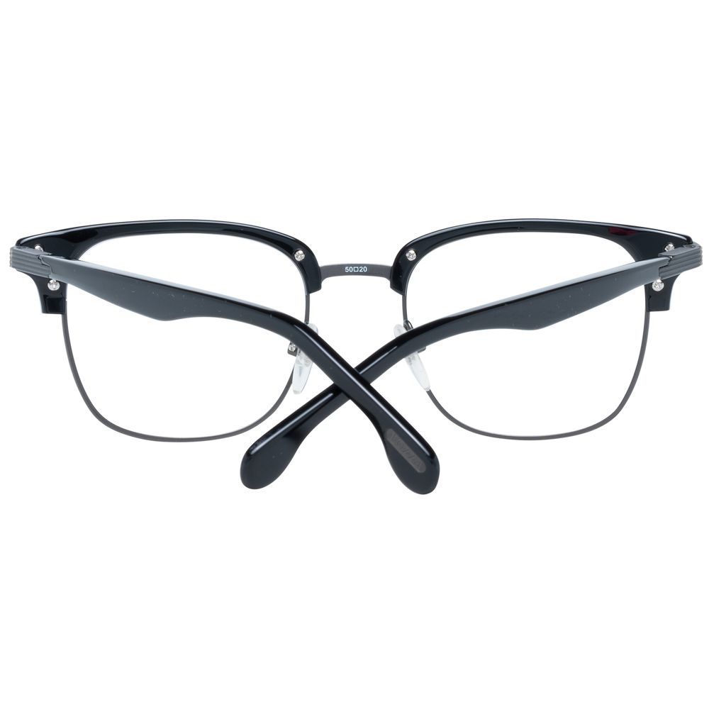Lozza Black Unisex Optical Frames – Square Full-Rim, 50mm