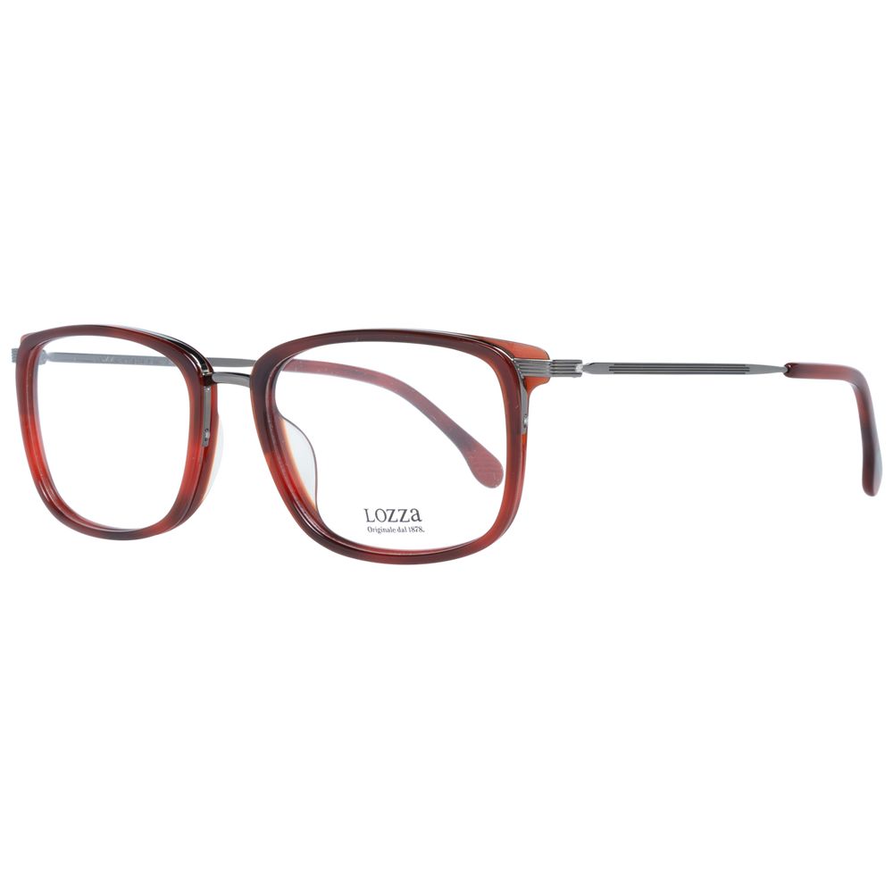 Lozza Red Men’s Optical Frames – Rectangle Full-Rim Design