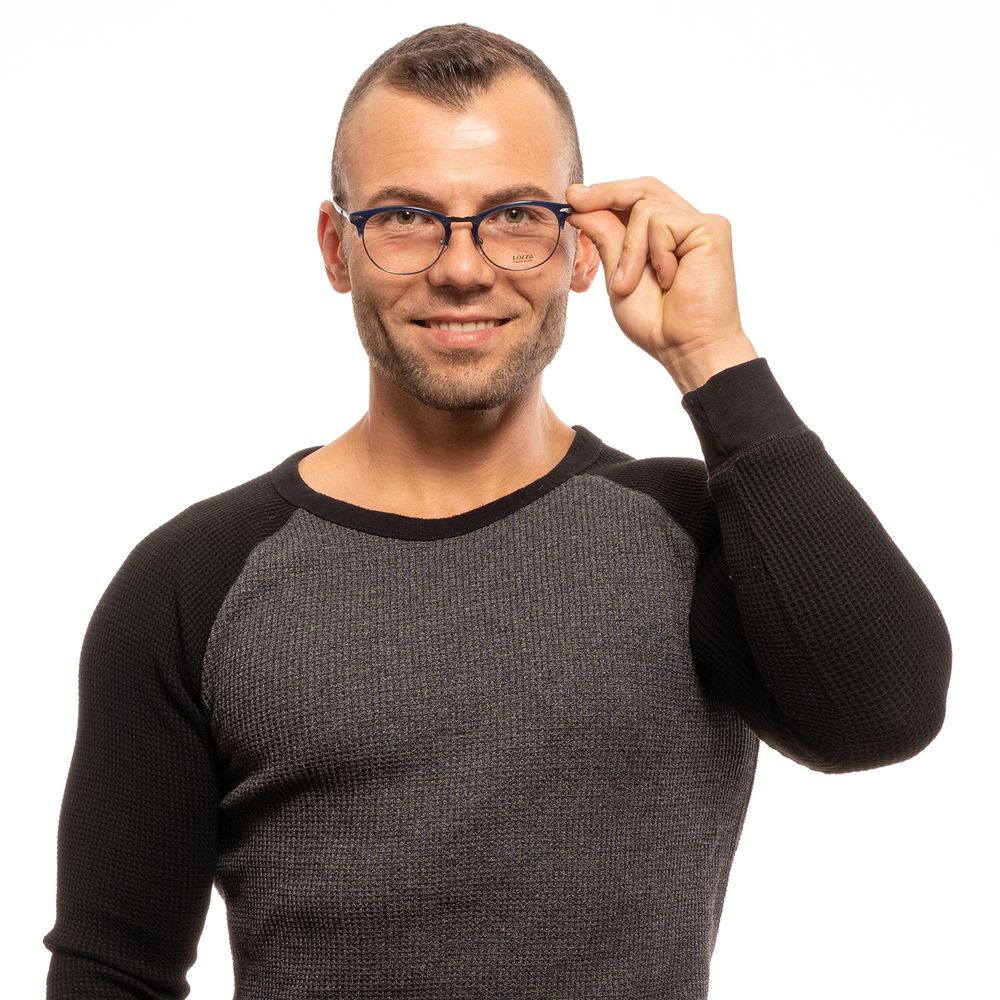 Lozza Blue Unisex Optical Frames – Oval Full-Rim Design