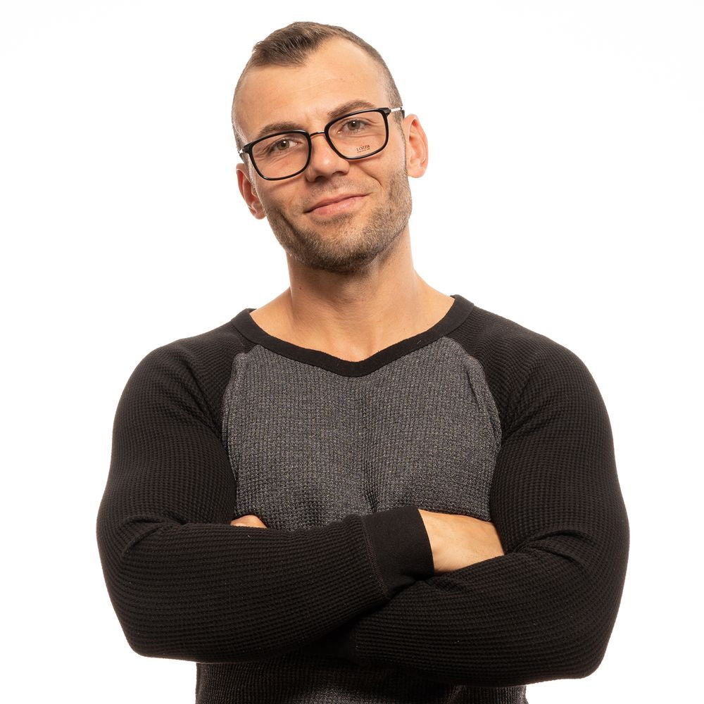 Lozza Men's Optical Frames – Black Rectangle Style