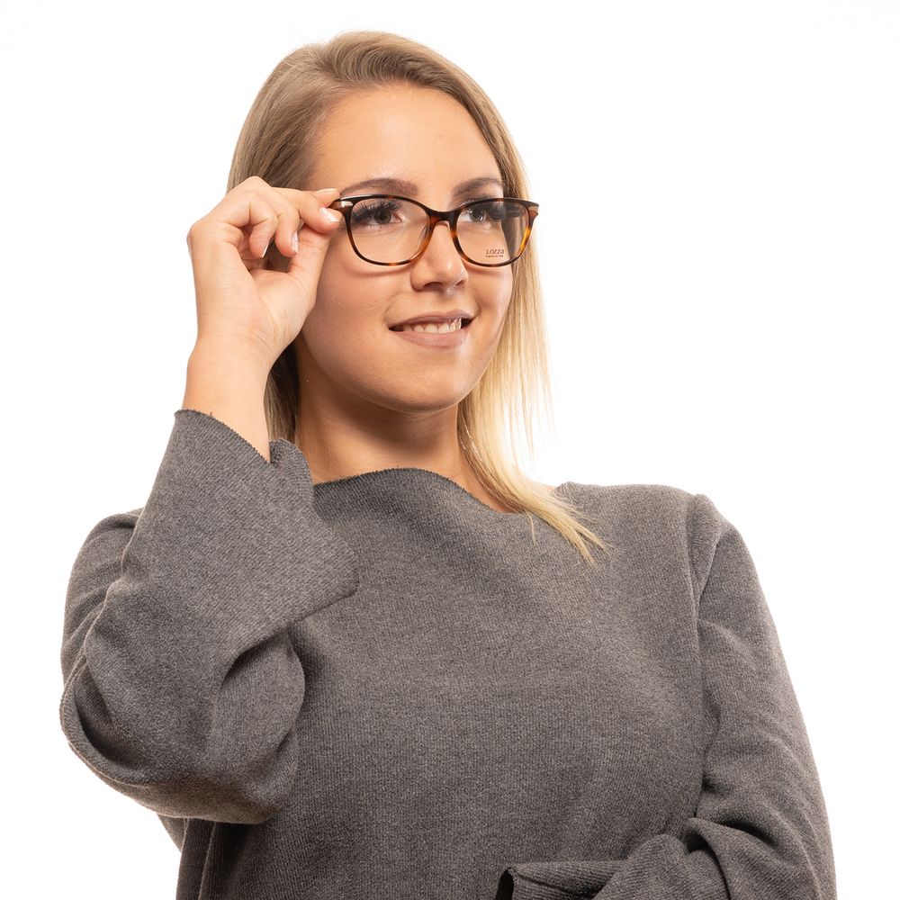 Lozza Women’s Optical Frames – Brown Oval Full-Rim, 50mm
