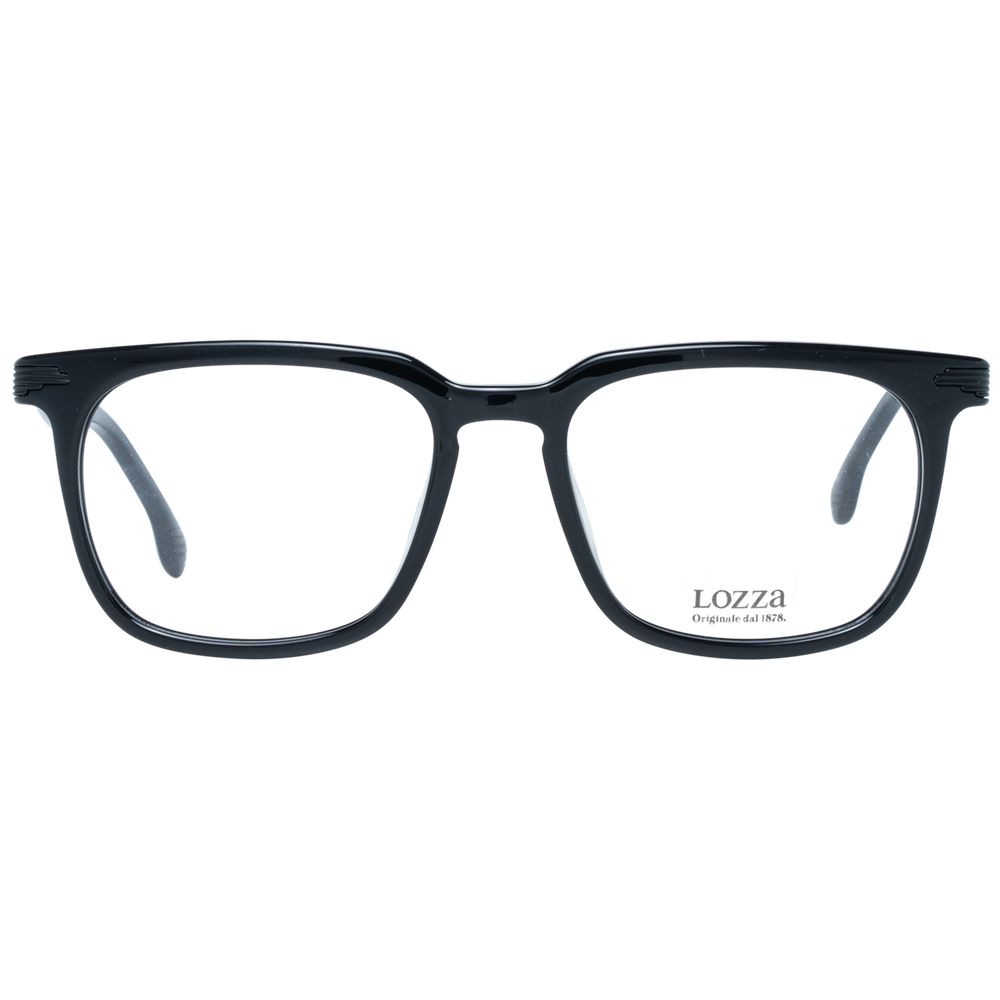 Lozza Black Men Optical Frames – Rectangle Full-Rim, 51mm