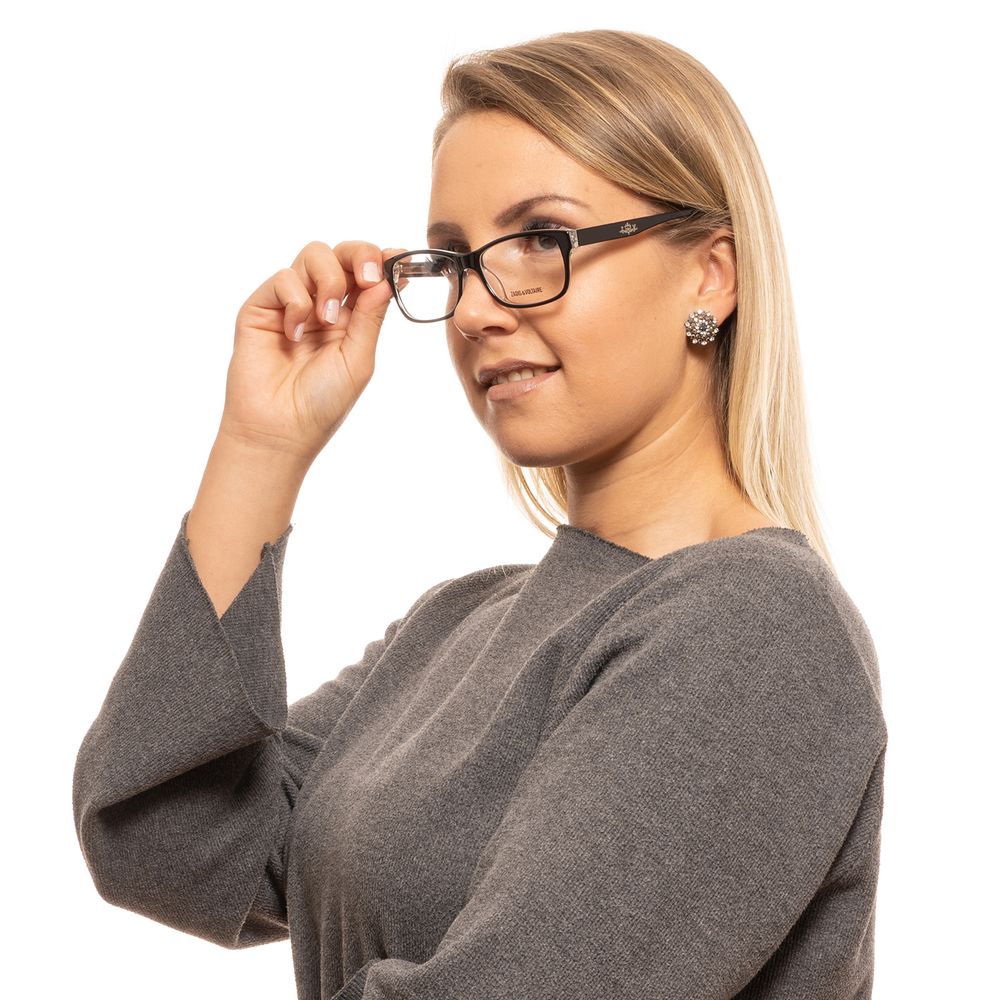 Zadig & Voltaire Black Unisex Optical Frames – Rectangle Style