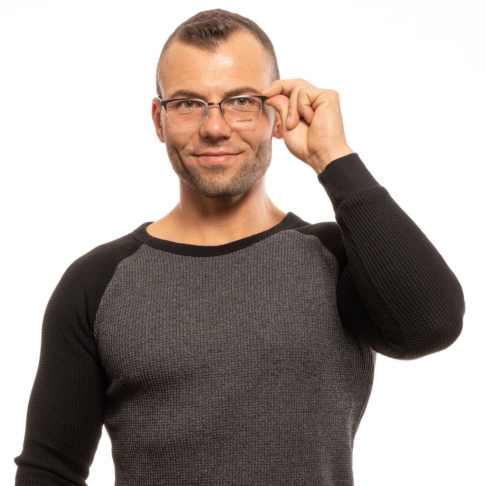 Zadig & Voltaire Men's Optical Frames – Grey Rectangle Glasses