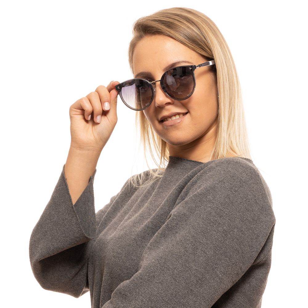 Bally Gray Women Sunglasses - Round Mirrored Grey Lenses