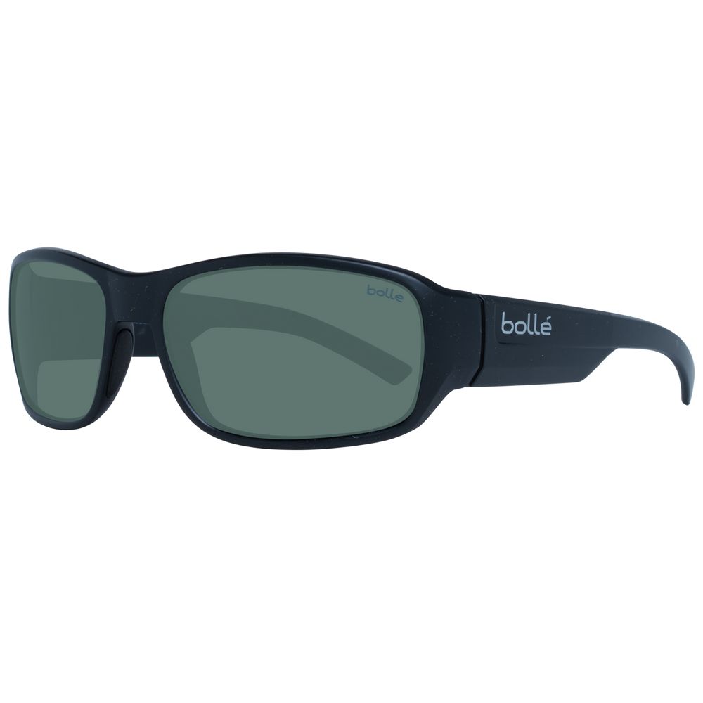 Bolle Black Unisex Rectangle Sunglasses with Grey Lenses