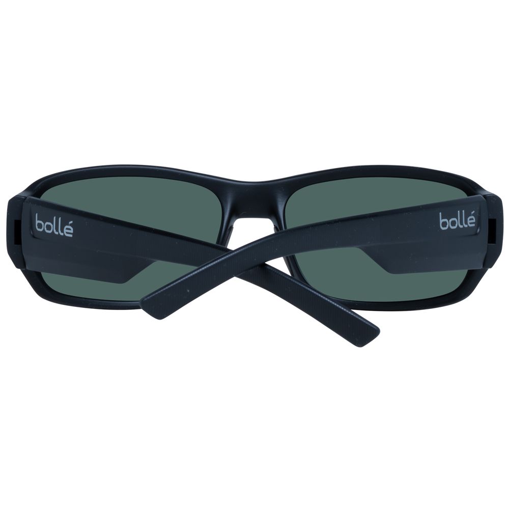 Bolle Black Unisex Rectangle Sunglasses with Grey Lenses