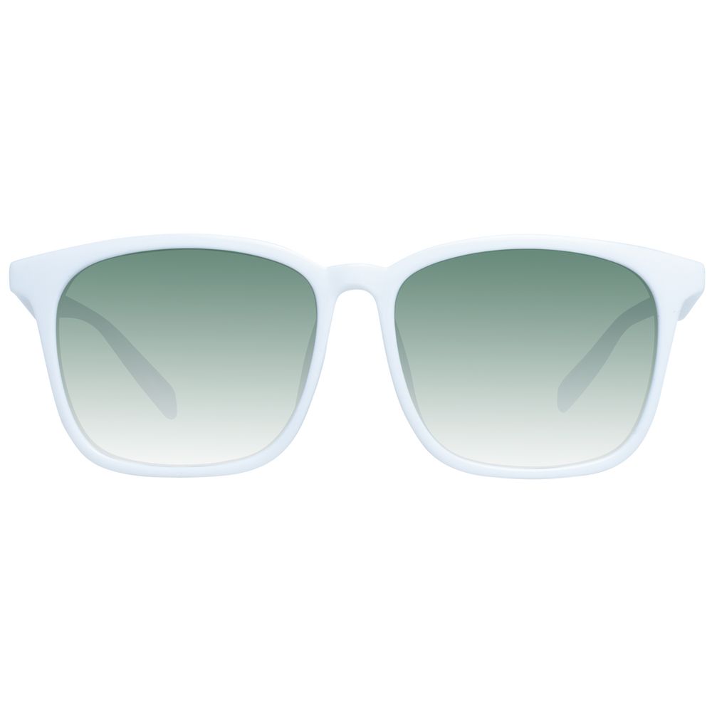 Spy White Unisex Sunglasses with Purple Gradient Lenses - Trapezium Shape
