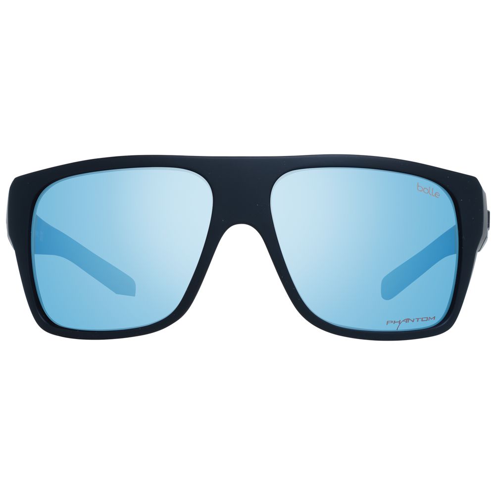 Bolle Black Rectangular Unisex Sunglasses with Brown Lenses