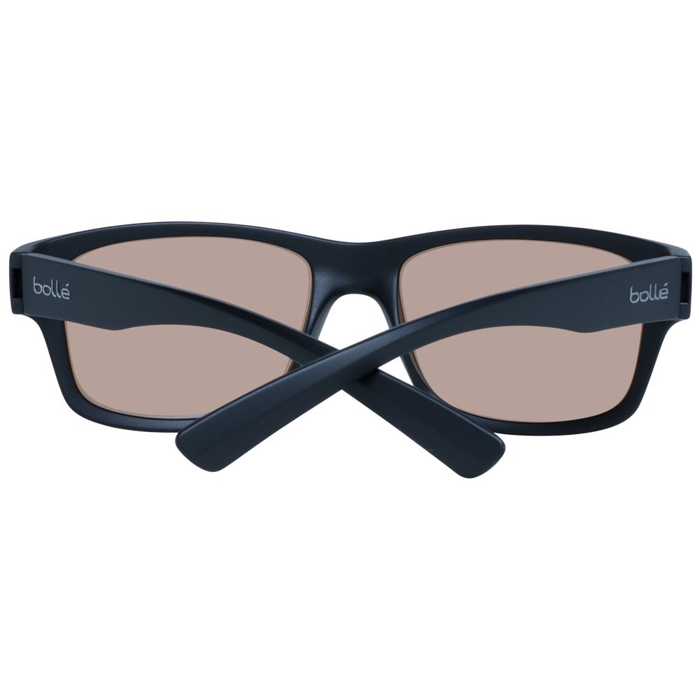 Bolle Black Unisex Trapezium Sunglasses with Brown Lenses