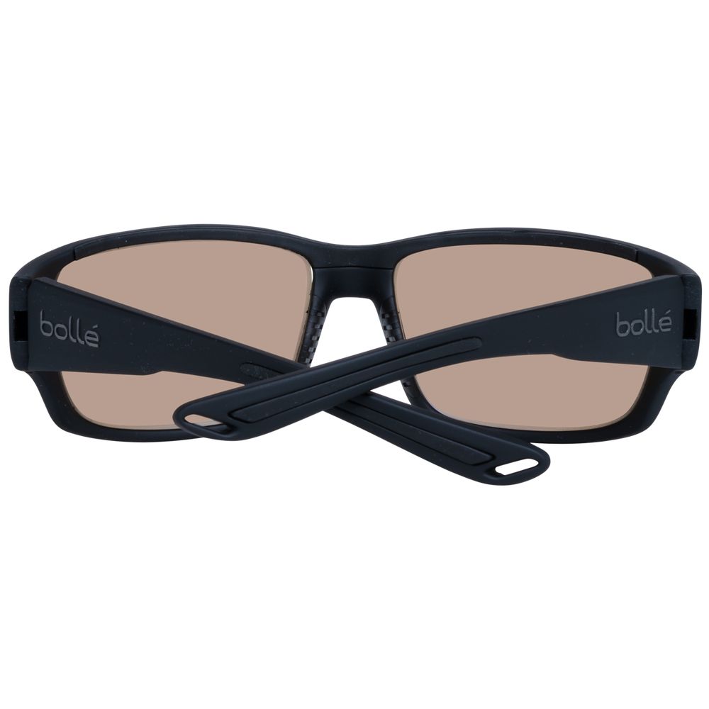 Bolle Black Unisex Trapezium Sunglasses with Brown Lenses