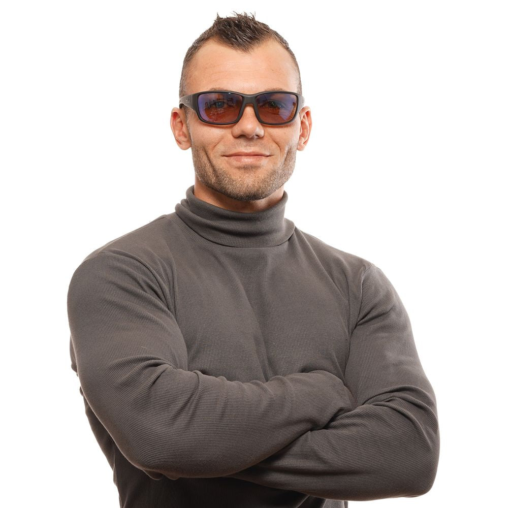 Bolle Black Unisex Trapezium Sunglasses with Brown Lenses