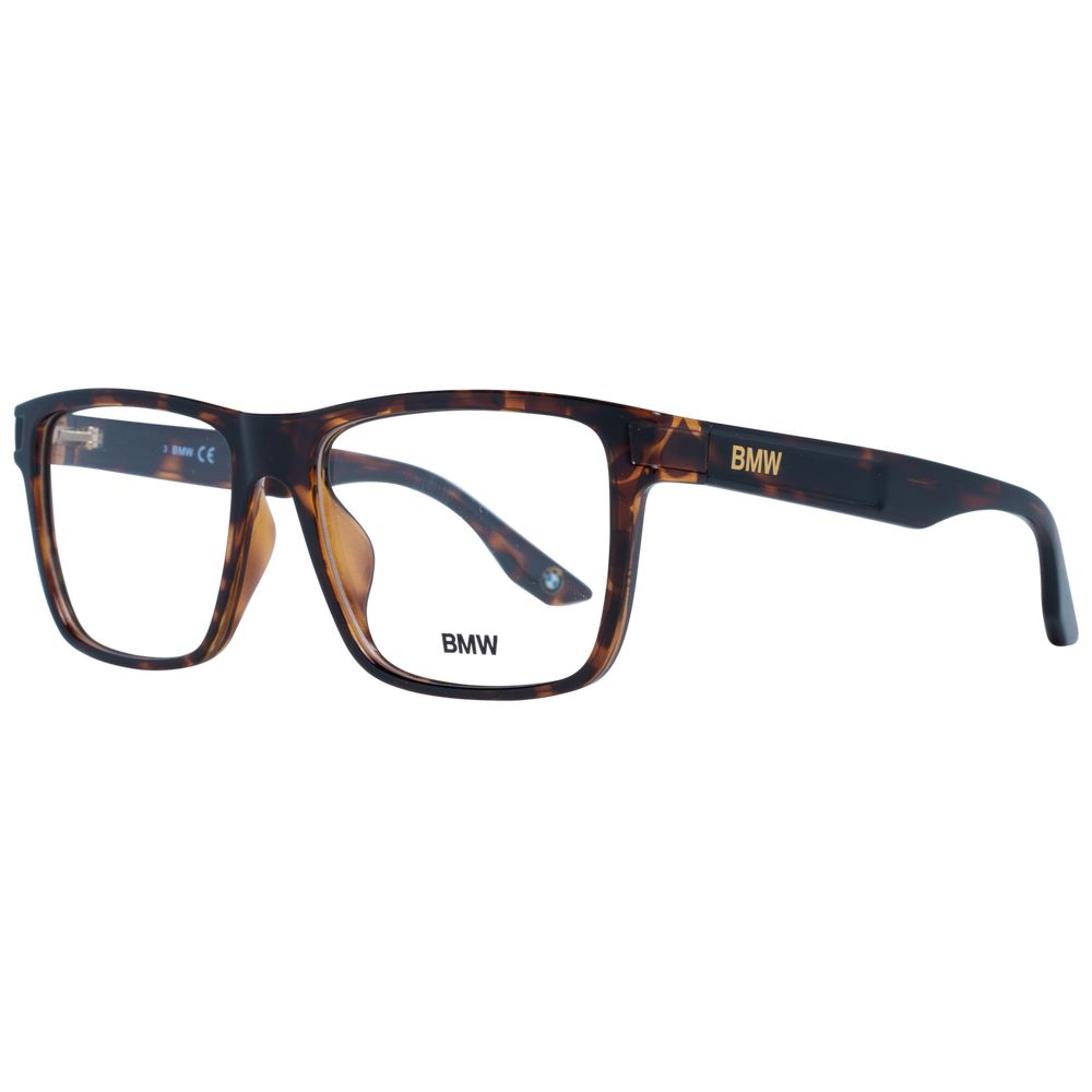 BMW Brown Men’s Optical Frames – Trapezium Full-Rim, 57mm