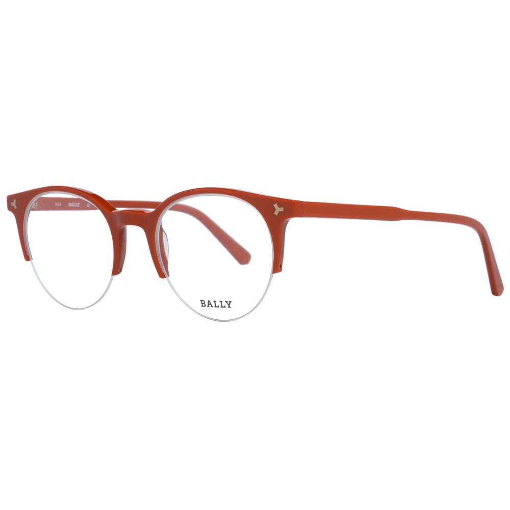 Bally Unisex Optical Frames – Brown Half-Rim, 47mm