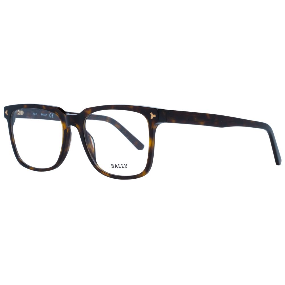 Bally Brown Men’s Optical Frames – Square Full-Rim, 53mm