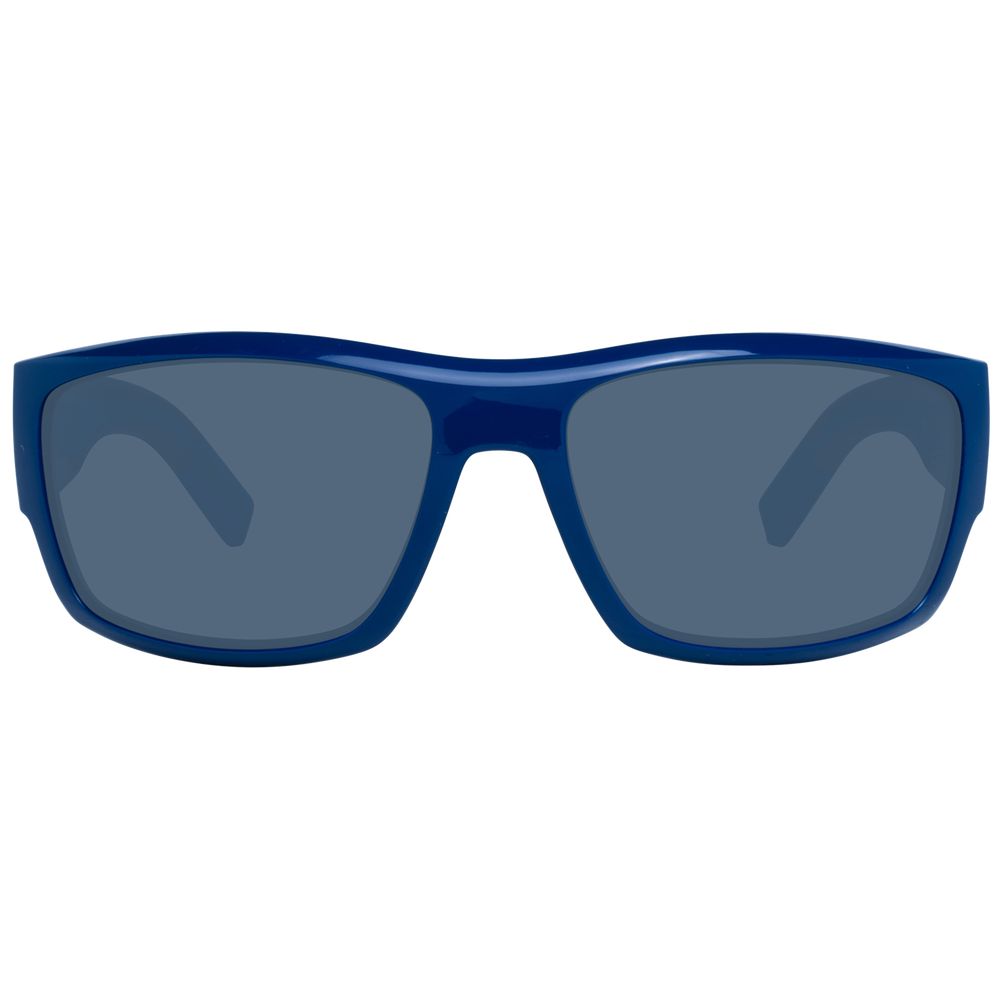 Tommy Hilfiger Blue Unisex Trapezium Sunglasses with Blue Lenses