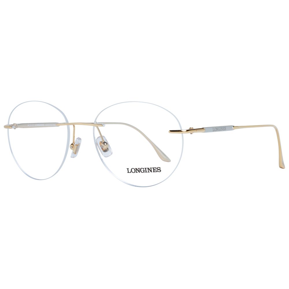 Longines Gold Men’s Optical Frames – Stylish Round Design