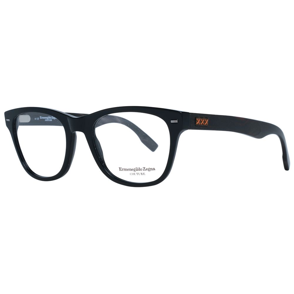 Ermenegildo Zegna Men's Optical Glasses – Black Trapezium Frame, 52mm
