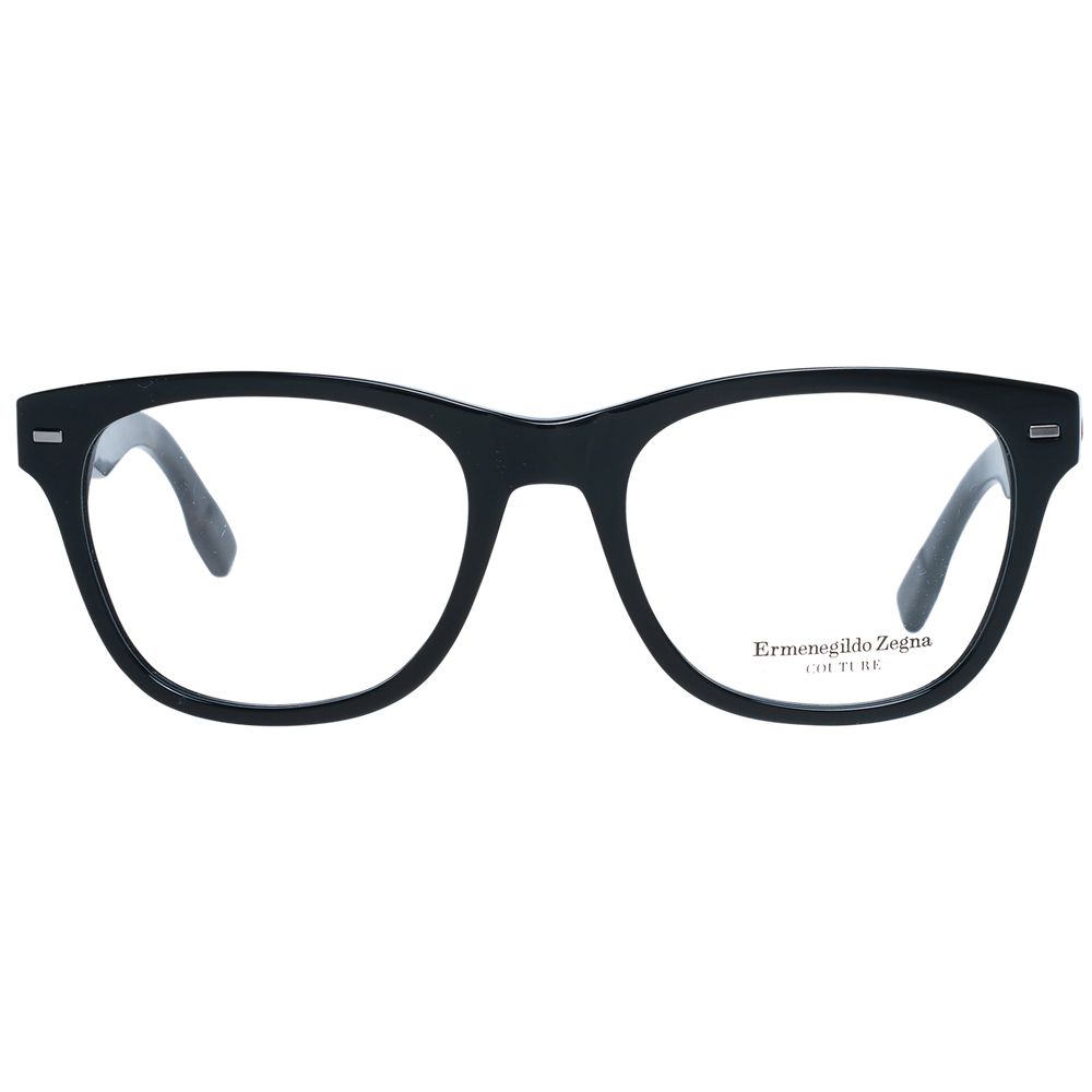 Ermenegildo Zegna Men's Optical Glasses – Black Trapezium Frame, 52mm
