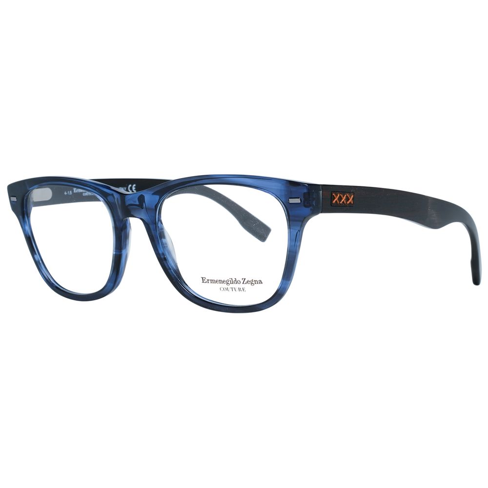 Ermenegildo Zegna Men's Optical Glasses – Blue Trapezium Frame, 52mm