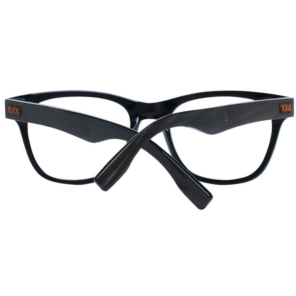 Ermenegildo Zegna Men's Optical Glasses – Black Trapezium Frame, 52mm