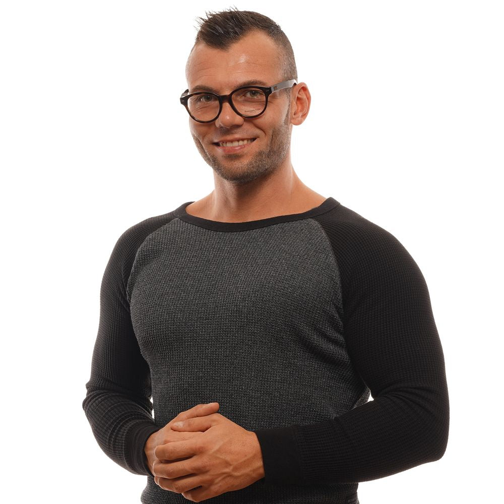 Ermenegildo Zegna Men’s Optical Frames – Brown Round Style, 51mm