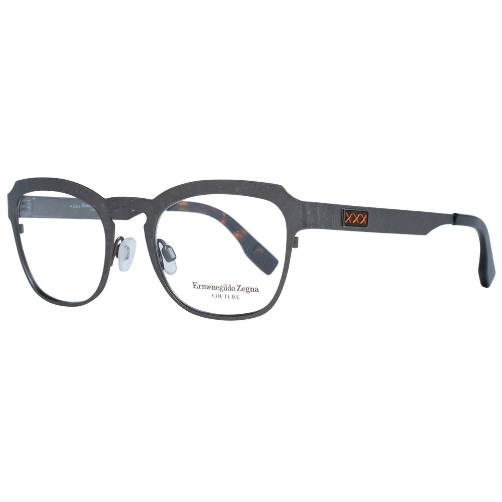 Ermenegildo Zegna Men’s Optical Glasses – Grey Square Frame, 49mm