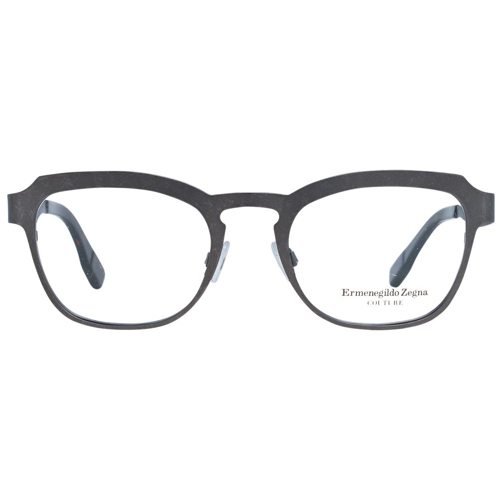 Ermenegildo Zegna Men’s Optical Glasses – Grey Square Frame, 49mm