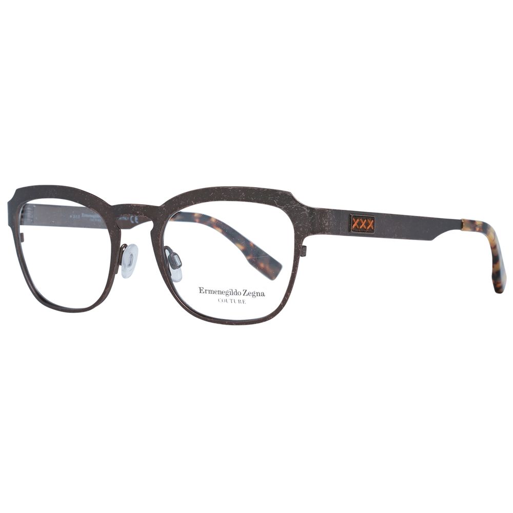 Ermenegildo Zegna Men’s Optical Frames – Bronze Trapezium Style