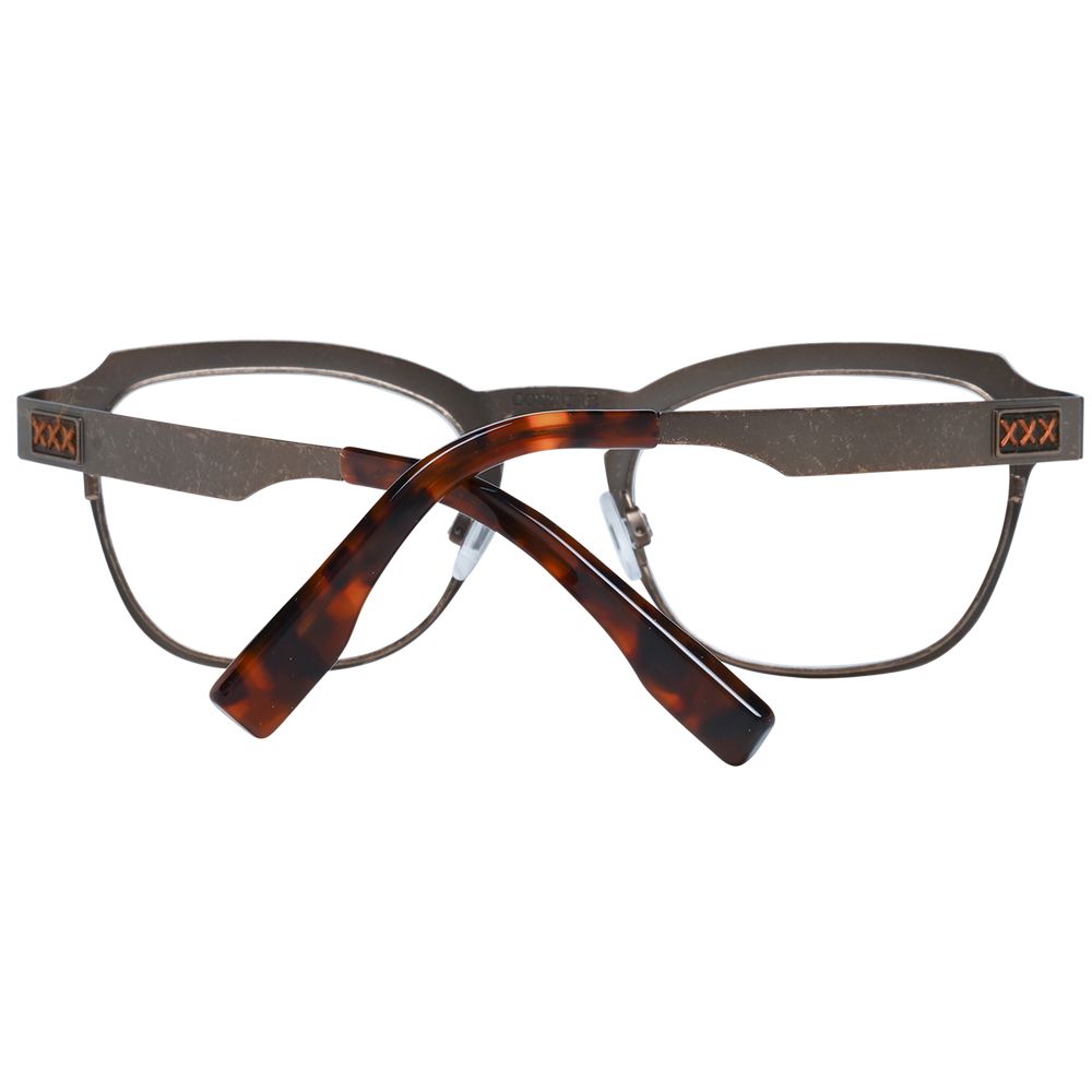 Ermenegildo Zegna Bronze Men’s Optical Frames – Trapezium 49mm