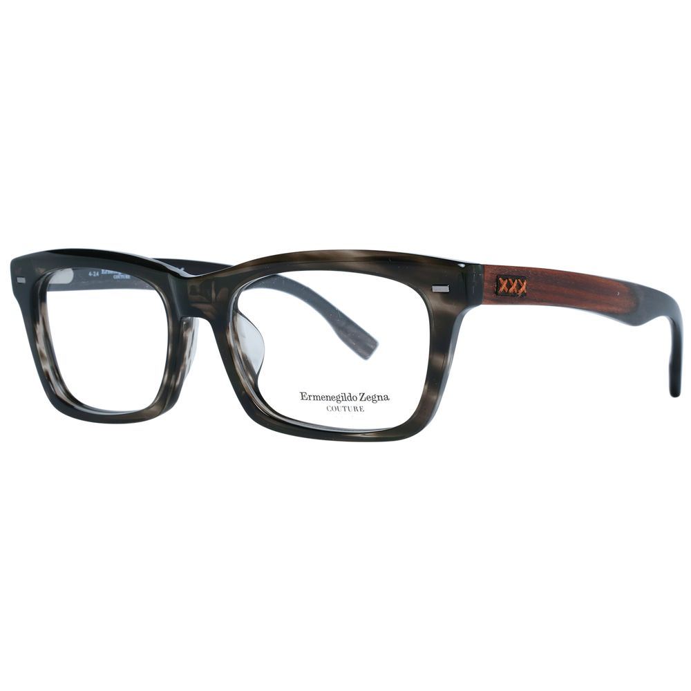 Ermenegildo Zegna Men’s Optical Frames – Grey Rectangle, 56mm