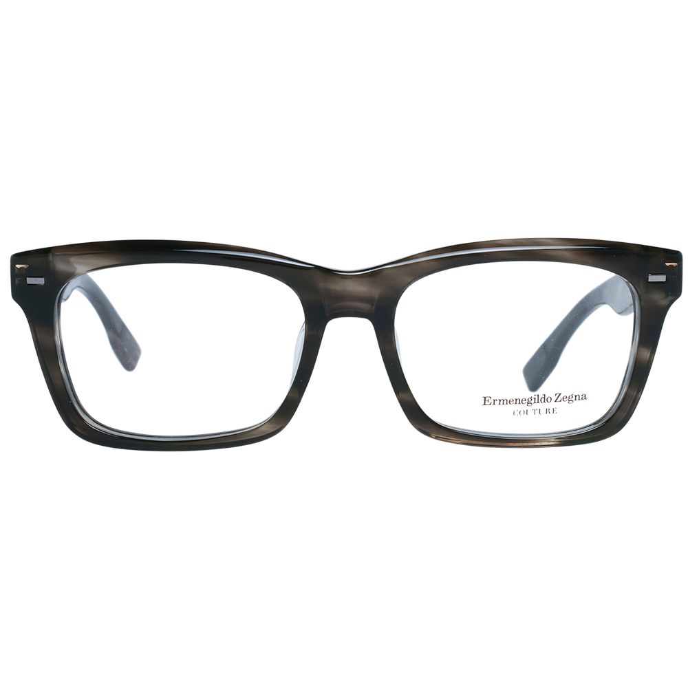 Ermenegildo Zegna Men’s Optical Frames – Grey Rectangle, 56mm