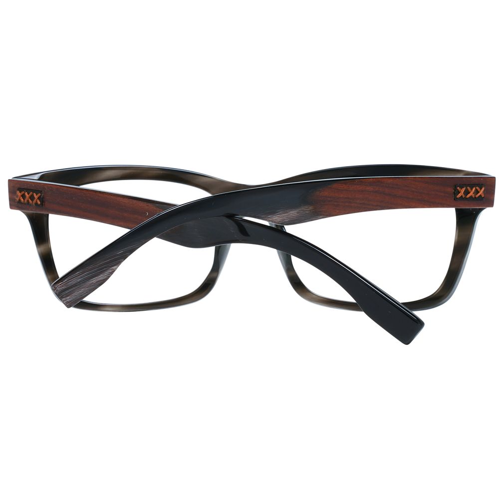 Ermenegildo Zegna Men’s Optical Frames – Grey Rectangle, 56mm