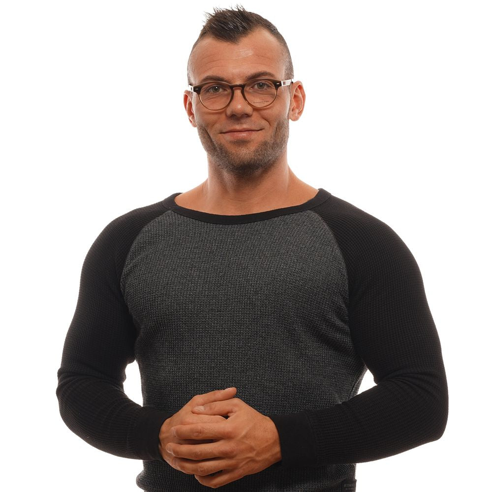 Ermenegildo Zegna Men’s Optical Frames – Brown Round Style, 49mm